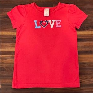 Gymboree Girls Size 6 Short Sleeve Love Tee EUC